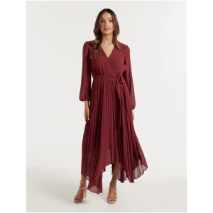 Forever New Women's Blaire Petite Pleated Midi Dress in Poached Pear
