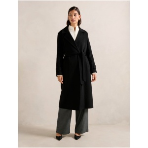 Forever New Women's Carter Felled Seam Coat in Black