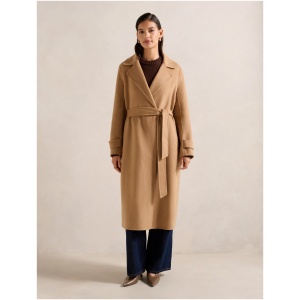 Forever New Women's Carter Felled Seam Coat in Toffee