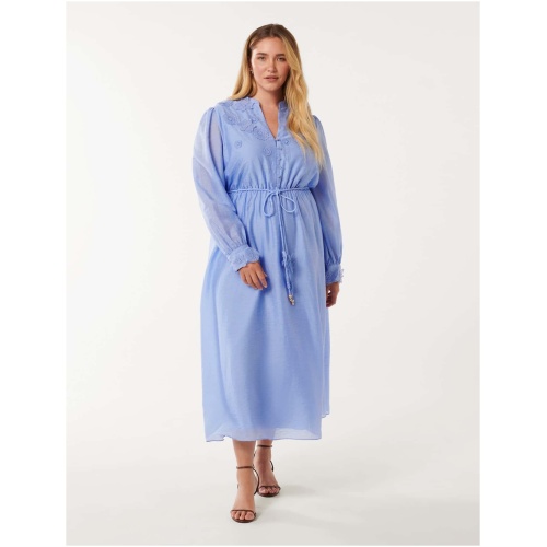 Forever New Women's Curve Floral Midi Dress in Hydrangea