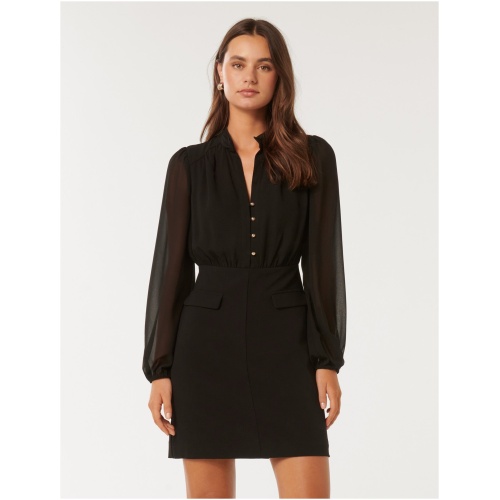 Forever New Women's Daniella Mini Dress in Black