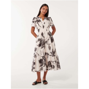 Forever New Women's Eleanor Linen Midi Dress in Lula Floral