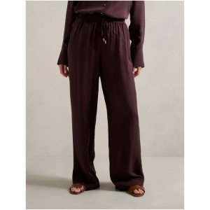Forever New Women's Emma Cupro Wide-Leg Pants in Elderberry Co-Ord