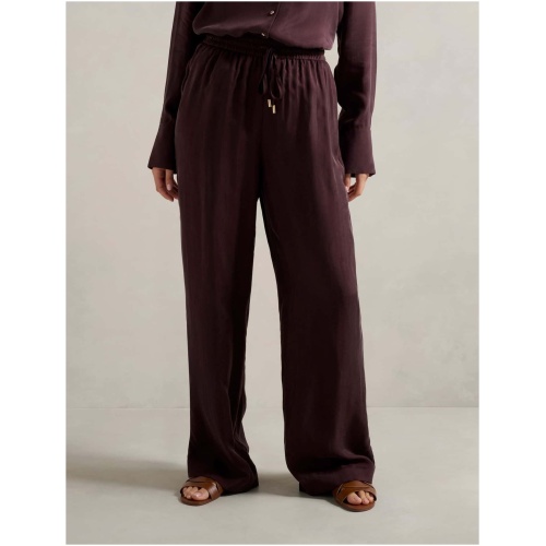 Forever New Women's Emma Cupro Wide-Leg Pants in Elderberry Co-Ord