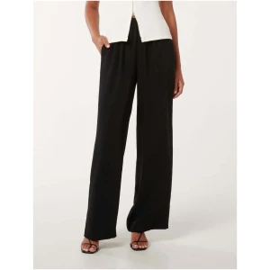 Forever New Women's Enya Elastic Wide Leg Pant in Black