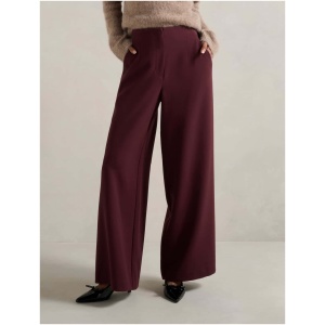 Forever New Women's Freya Petite High-Waisted Wide-Leg Pants in Shiraz