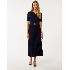Forever New Women's Gigi Utility Midi Knit Dress in Navy