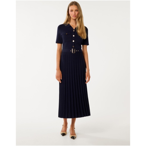 Forever New Women's Gigi Utility Midi Knit Dress in Navy