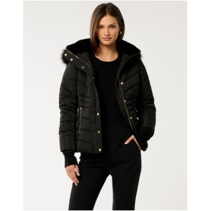 Forever New Women's Gina Short Puffa Jacket in Black
