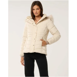 Forever New Women's Gina Short Puffer Jacket in True Cream