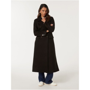 Forever New Women's Hannah Petite Maxi Coat in Black