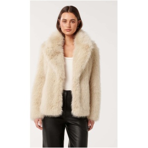 Forever New Women's Hunter Faux Fur Coat in Mink