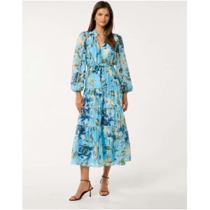 Forever New Women's Jessie Button-Down Midi Dress in Lyell Floral