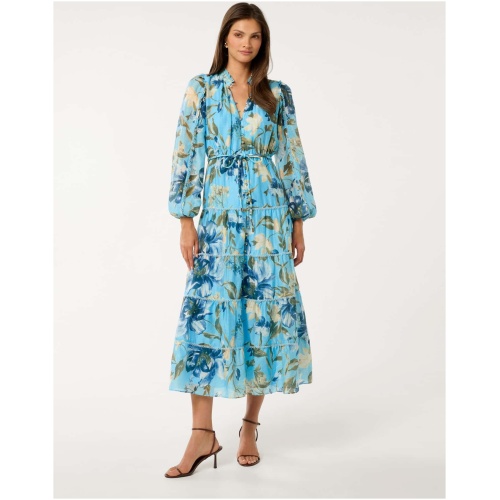 Forever New Women's Jessie Button-Down Midi Dress in Lyell Floral