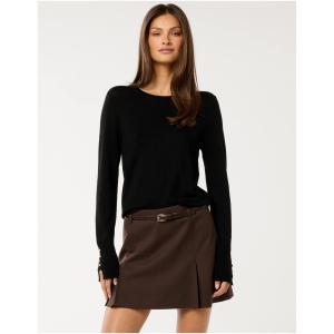Forever New Women's Katie Crew Neck Sweater in Black