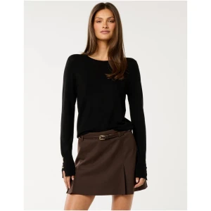 Forever New Women's Katie Crew Neck Sweater in Black