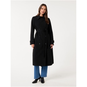 Forever New Women's Leanne Crepe Trench Coat in Black