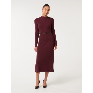 Forever New Women's Leena Snaffle Belted Midi Dress in Imperial Port