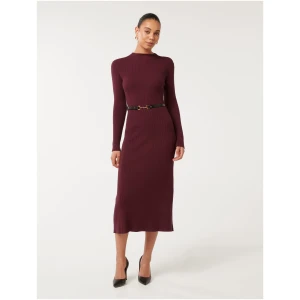 Forever New Women's Leena Snaffle Belted Midi Dress in Imperial Port