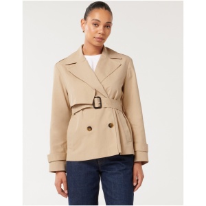 Forever New Women's Lexi Short Trench in Camel