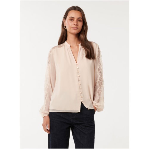 Forever New Women's Lucinda Lace Blouse in Sparkling