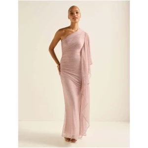 Forever New Women's Malika Plisse One-Shoulder Midi Dress in Blush
