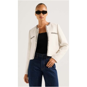 Forever New Women's Marie Boucle Jacket in Cream