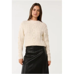 Forever New Women's Marie Pearl Embellished Jumper in Porcelain