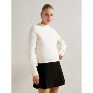 Forever New Women's Millie Crew Neck Jumper in Cream