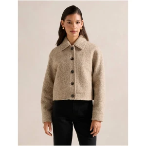 Forever New Women's Millie Textured Jacket in Latte Marle