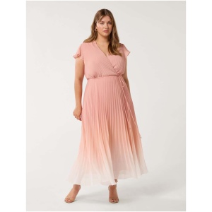 Forever New Women's Minka Curve Plus Size Midi Dress in Peach Ombre