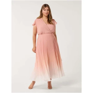 Forever New Women's Minka Curve Plus Size Midi Dress in Peach Ombre