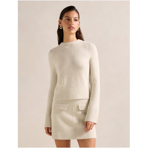 Forever New Women's Natalie Knit Sweater Co-Ord in Oat