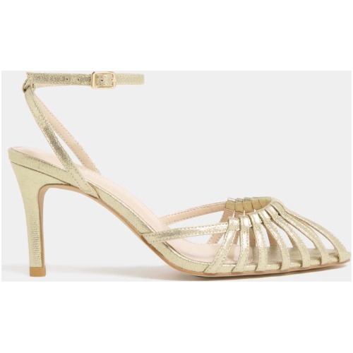 Forever New Women's Normani Caged Occasion Sandal in Gold