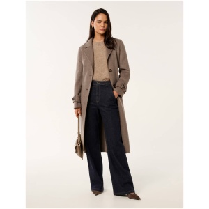 Forever New Women's Olivia Felled Coat in Chestnut Marle