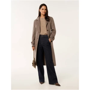 Forever New Women's Olivia Felled Coat in Chestnut Marle