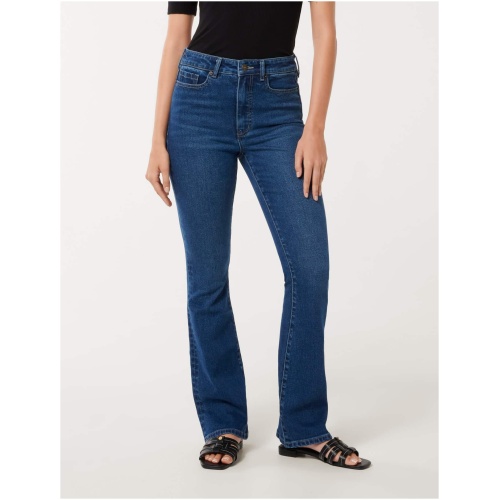 Forever New Women's Phoebe Skinny Flare Jean in Mid Wash