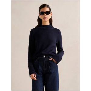 Forever New Women's Poppy Stand Neck Jumper in Navy