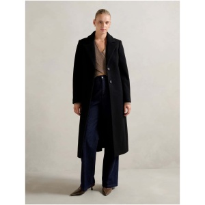 Forever New Women's Riley Single Breasted Coat in Black