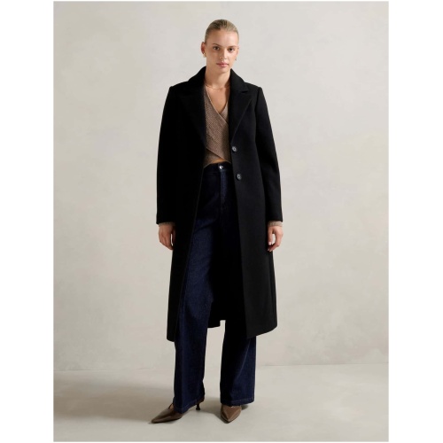Forever New Women's Riley Single Breasted Coat in Black
