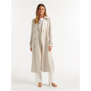 Forever New Women's Sally Satin Trench Coat in Champagne