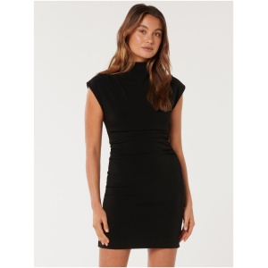 Forever New Women's Samantha Cowl Neck Mini Dress in Black