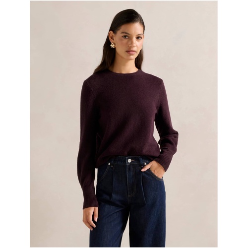 Forever New Women's Tallulah Crew Neck Jumper in Grape Punch