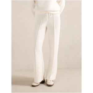 Forever New Women's Tiana Wide Leg Track Pants in Cream