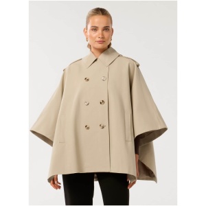 Forever New Women's Tina Cape Trench Coat in Tan