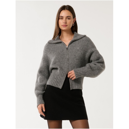 Forever New Women's Tori Knitted Jacket in Grey