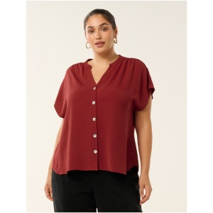 Forever New Women's Venus Curve Plus Size Blouse in Winery