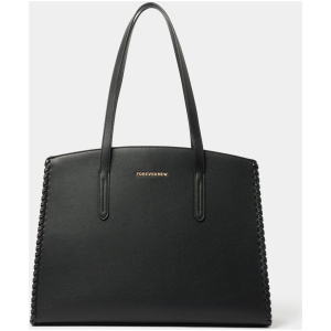 Forever New Women's Wylie Whipstitch Laptop Tote Bag in Black