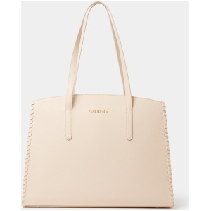 Forever New Women's Wylie Whipstitch Laptop Tote Bag in Ivory