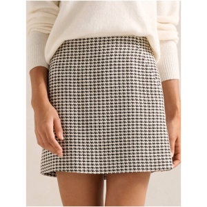 Forever New Women's Zoe Textured Mini Skirt in Black Check